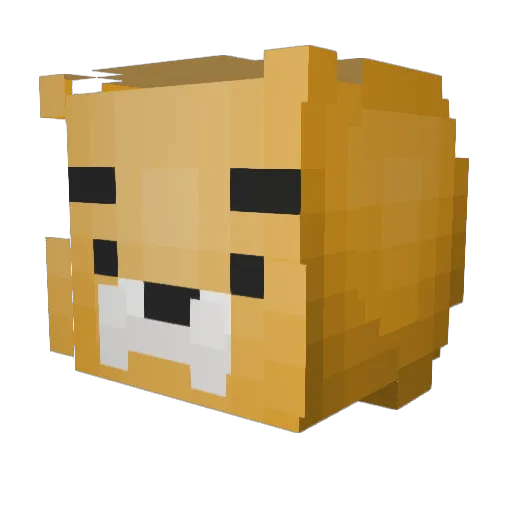 Nidalia Minecraft avatar head, 3D render