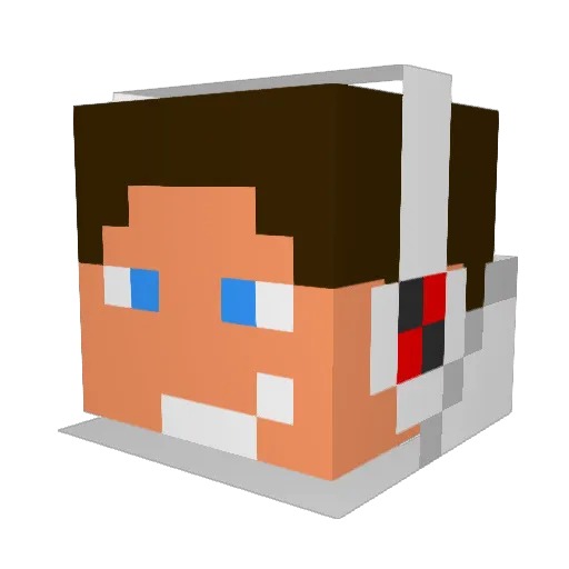Nidden Minecraft avatar head, 3D render