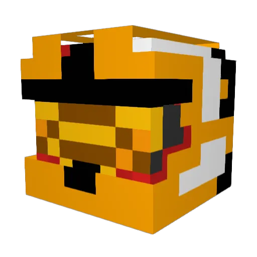 Nide201 Minecraft avatar head, 3D render