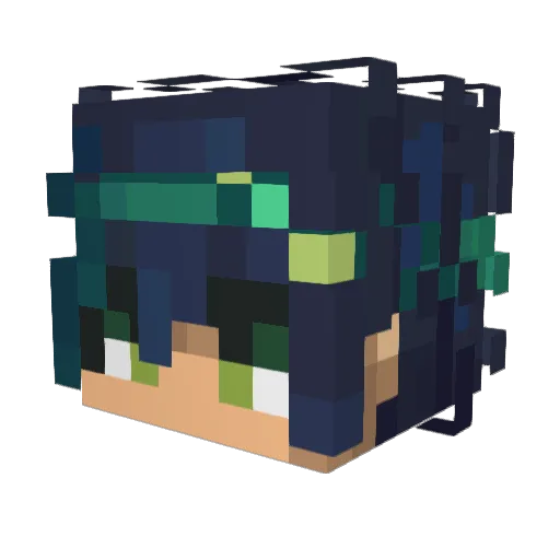Nidex22 Minecraft avatar head, 3D render