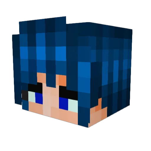 Nidhogre Minecraft avatar head, 3D render