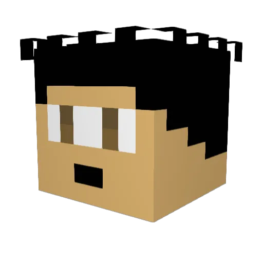 NidoGOD Minecraft avatar head, 3D render