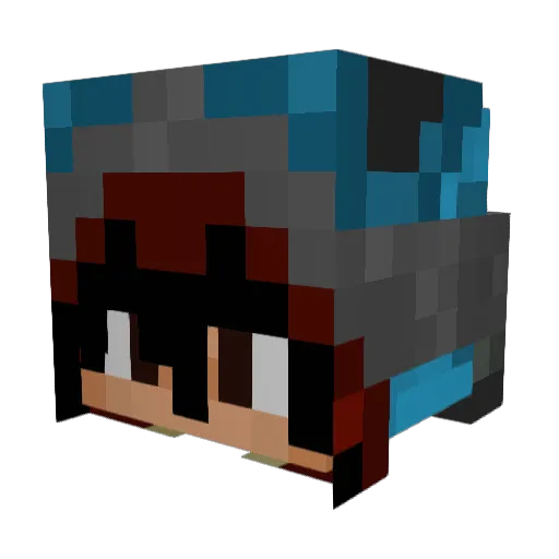 Nidorix Minecraft avatar head, 3D render