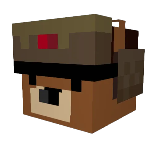 Nidzan Minecraft avatar head, 3D render