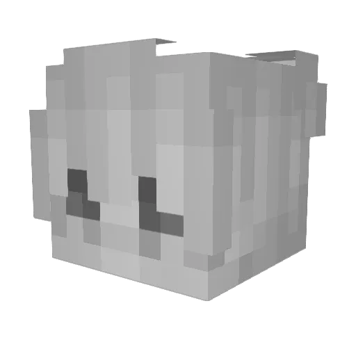 NieOhneWeed Minecraft avatar head, 3D render