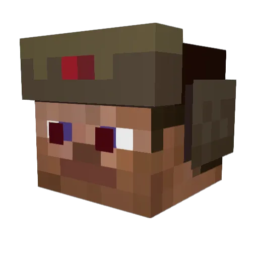 NieZdrowyKaktus Minecraft avatar head, 3D render