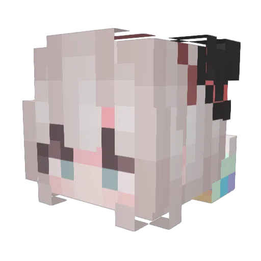 Nie_leaves07 Minecraft avatar head, 3D render
