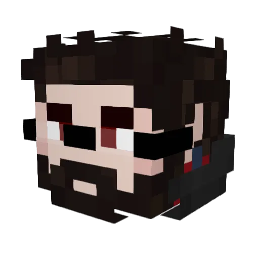 Nieadni Minecraft avatar head, 3D render