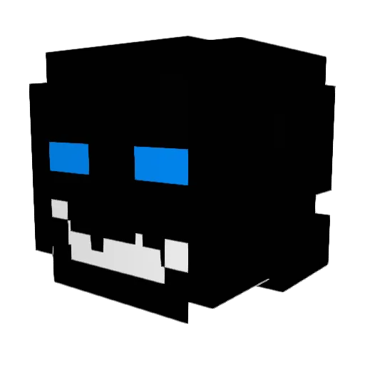 NiebieskiBaniek Minecraft avatar head, 3D render