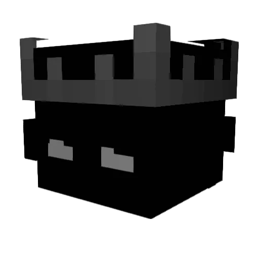 Nieelzin Minecraft avatar head, 3D render