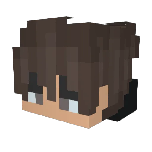 NiekDW Minecraft avatar head, 3D render