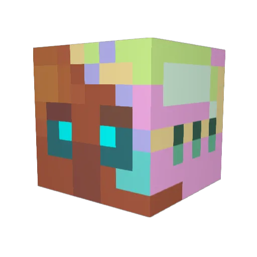 NielsAdams Minecraft avatar head, 3D render