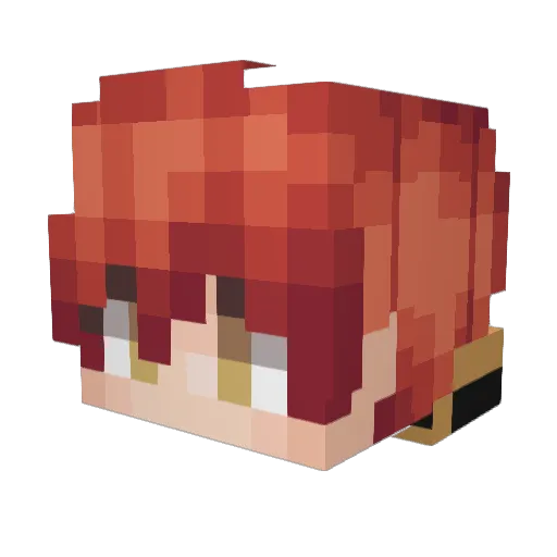 NielsIns Minecraft avatar head, 3D render