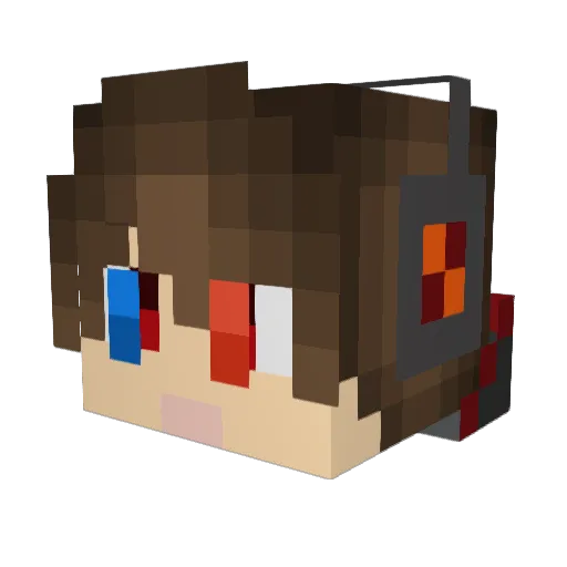 Niels_Mat03 Minecraft avatar head, 3D render