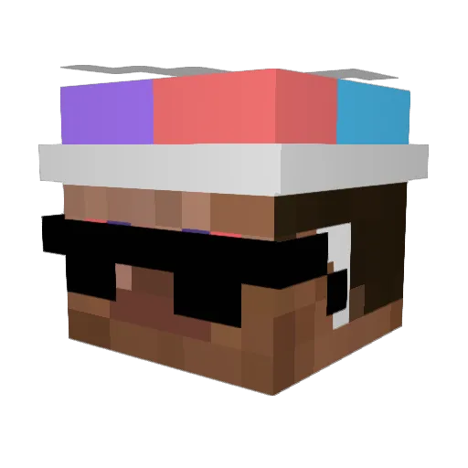Nielsiebro Minecraft avatar head, 3D render