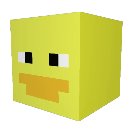 NielsvanderWeerd Minecraft avatar head, 3D render