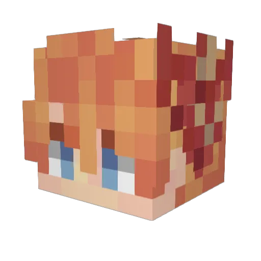 Niemandbtw Minecraft avatar head, 3D render