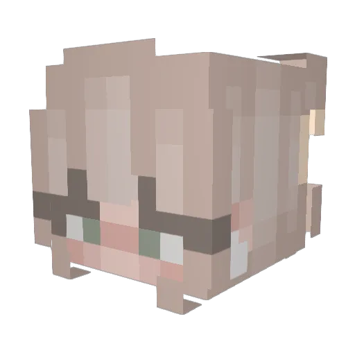 Nientje109 Minecraft avatar head, 3D render