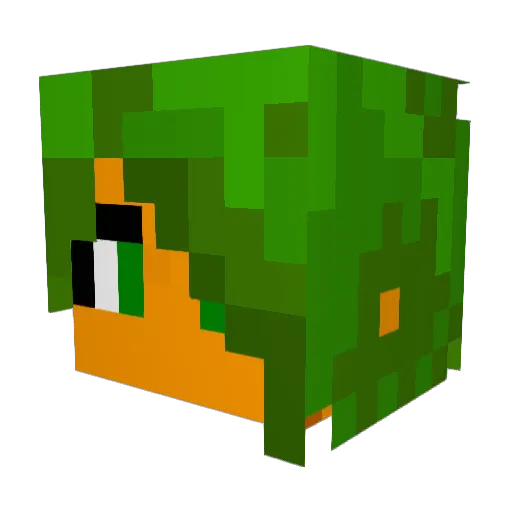 Nienya Minecraft avatar head, 3D render
