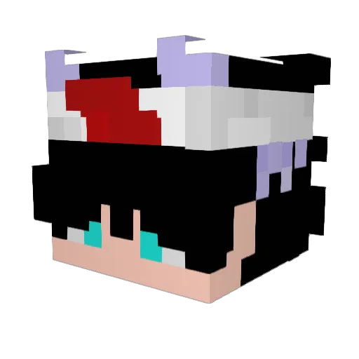 Niepiesek Minecraft avatar head, 3D render