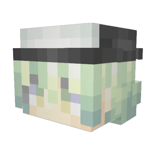 Nier9 Minecraft avatar head, 3D render