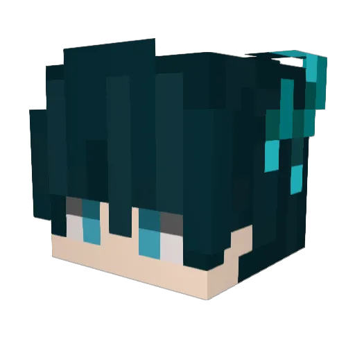 Nier_Astro Minecraft avatar head, 3D render