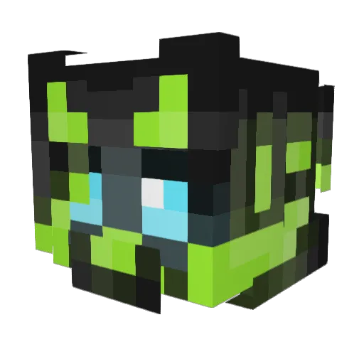 Nierial_Nightpaw Minecraft avatar head, 3D render
