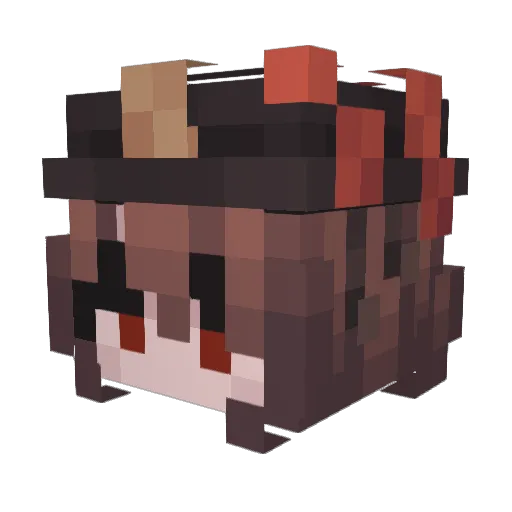 Nierli77 Minecraft avatar head, 3D render