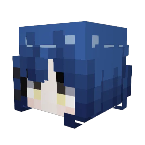 Nierzsche Minecraft avatar head, 3D render