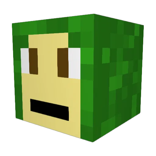 Nietlex Minecraft avatar head, 3D render
