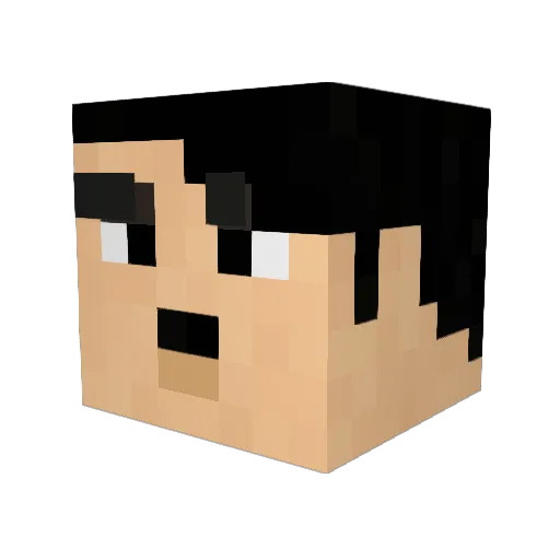 Nietmachine08 Minecraft avatar head, 3D render