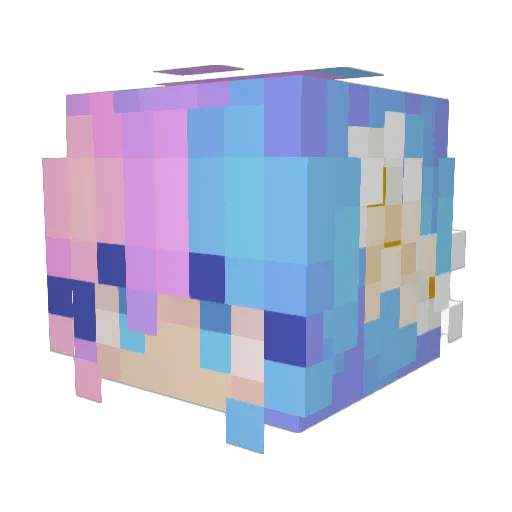 Nieva4869 Minecraft avatar head, 3D render