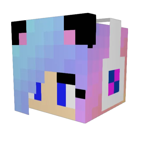 Nieve36 Minecraft avatar head, 3D render