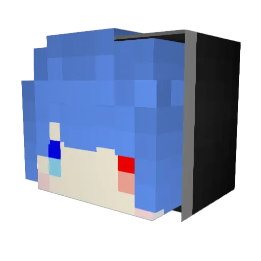 Nifeng__ Minecraft avatar head, 3D render