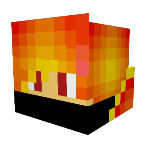 Niff883 Minecraft avatar head, 3D render