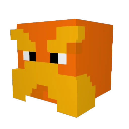Niffle08 Minecraft avatar head, 3D render