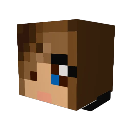 Niffsy Minecraft avatar head, 3D render