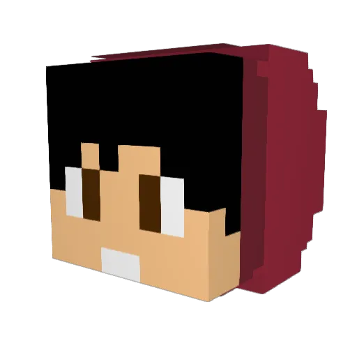 Nifrexg Minecraft avatar head, 3D render