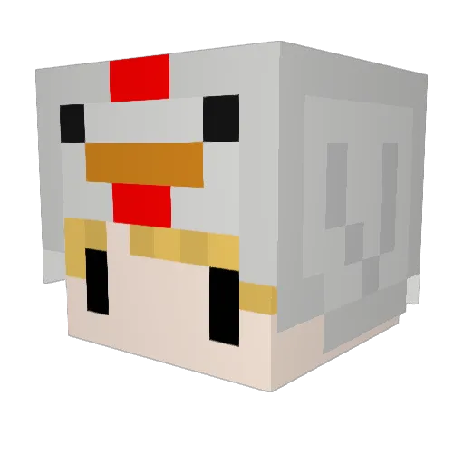 Niftehh Minecraft avatar head, 3D render