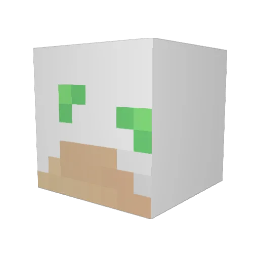 Nifty2000 Minecraft avatar head, 3D render