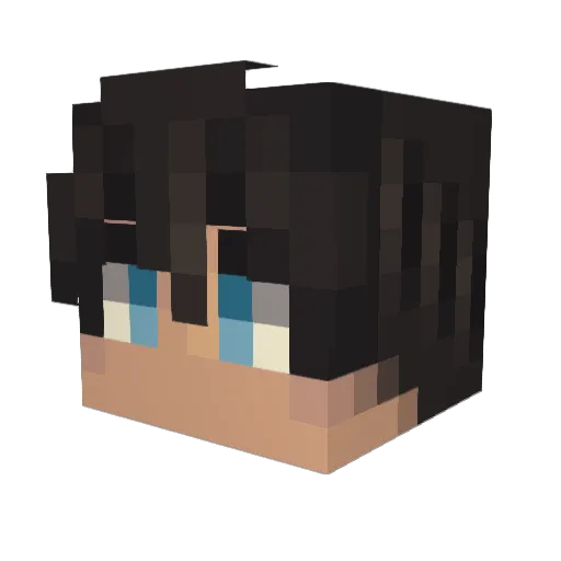 NiftyCubism Minecraft avatar head, 3D render