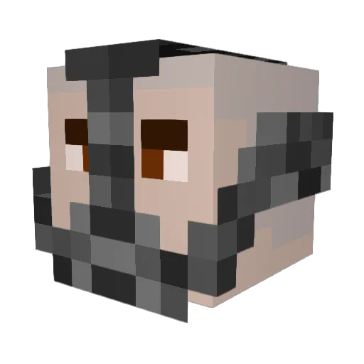Nifty_qT Minecraft avatar head, 3D render