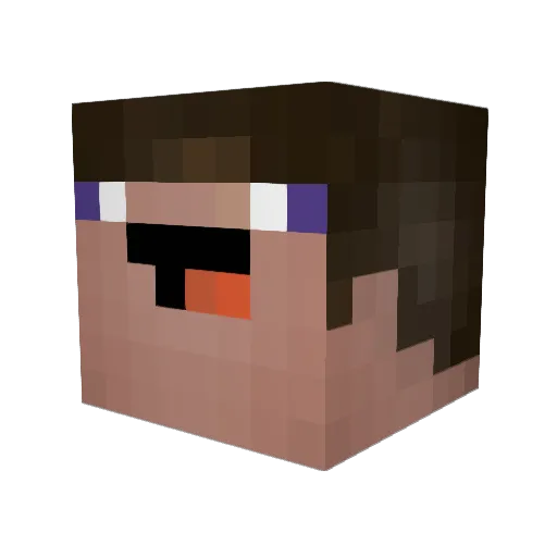 Niftynic Minecraft avatar head, 3D render