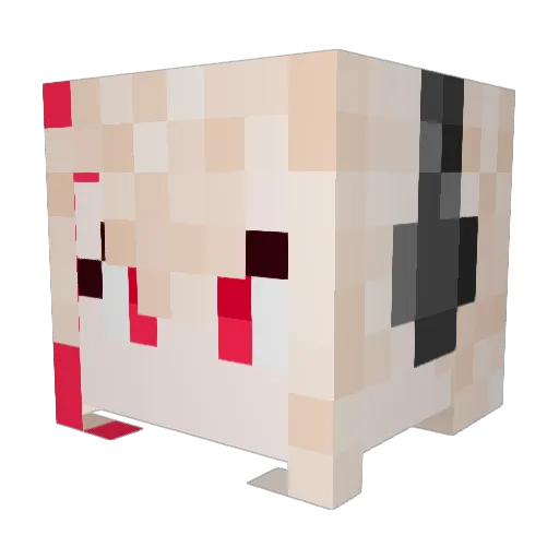 NigBEAN Minecraft avatar head, 3D render