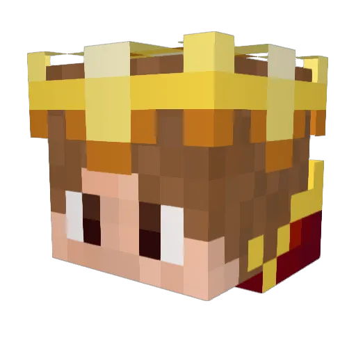 NigelKoningTV Minecraft avatar head, 3D render