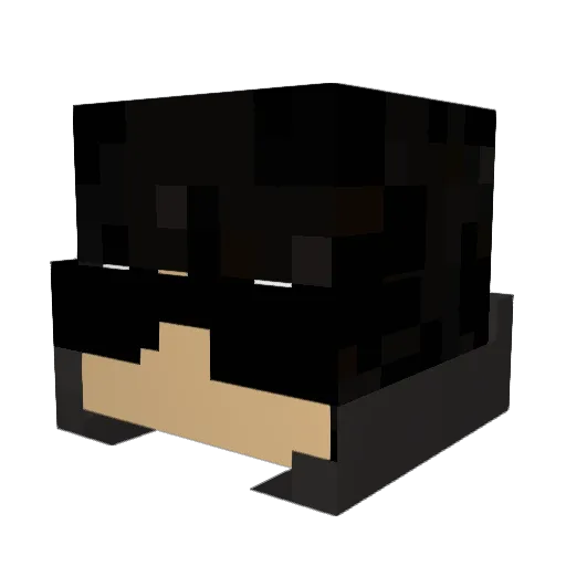 NigerianRap Minecraft avatar head, 3D render