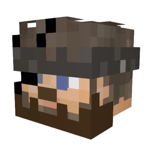 Nigerudin Minecraft avatar head, 3D render