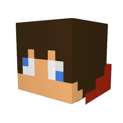 Niggezack Minecraft avatar head, 3D render