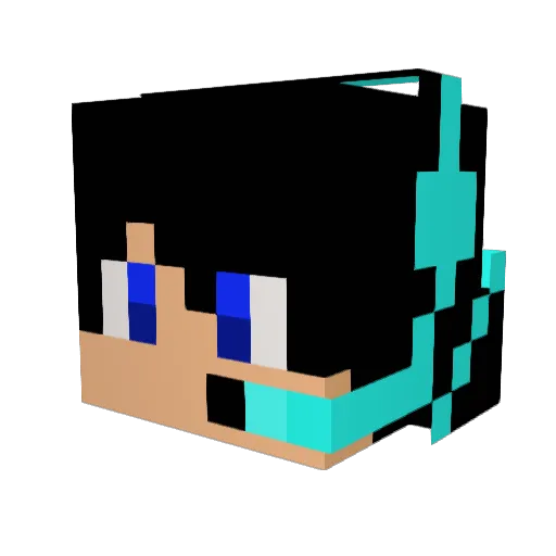 Niggletto Minecraft avatar head, 3D render