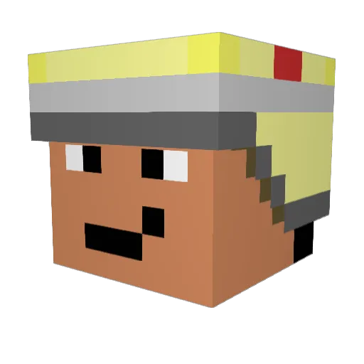Niggo410 Minecraft avatar head, 3D render